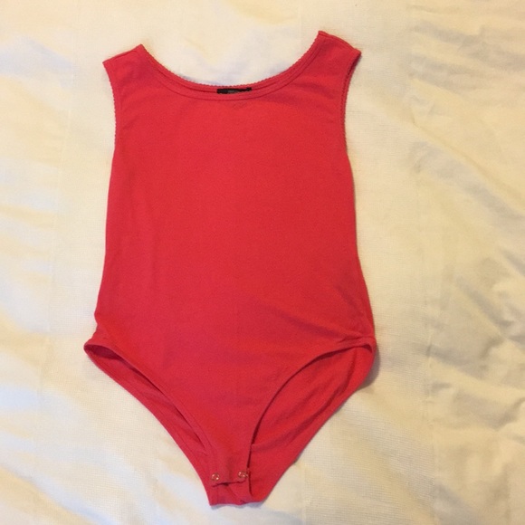Coral Sleeveless Bodysuit - Picture 1 of 2